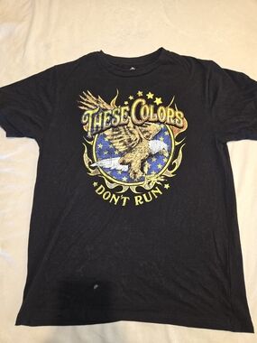 Black 'These Colors' Eagle Graphic Short Sleeve Tee